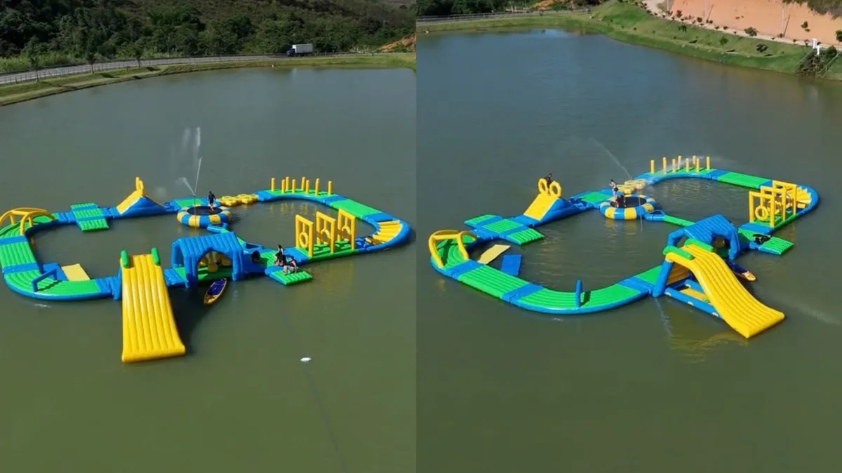 Parque aquático inflável será inaugurado neste sábado (10) em Santa Leopoldina; veja valores