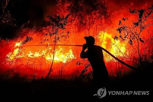산불로 몸살 앓는 인도네시아…호흡기 환자 두달간 17만명 발생