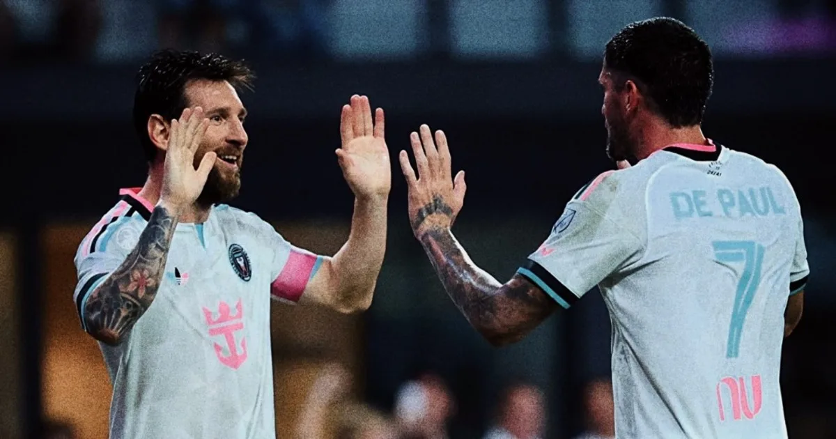Video: la asistencia de Messi para De Paul en Inter Miami vs New York City