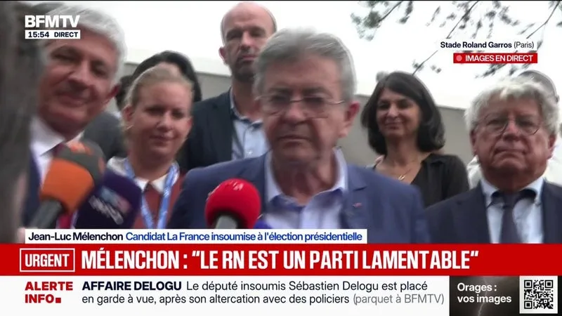 Présidentielle: "Le RN est un parti lamentable", estime Jean-Luc Mélenchon