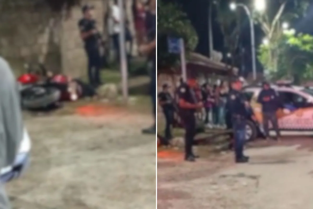 Adolescente morre baleado por guarda após atropelar agente com moto furtada no litoral de SP; VÍDEO