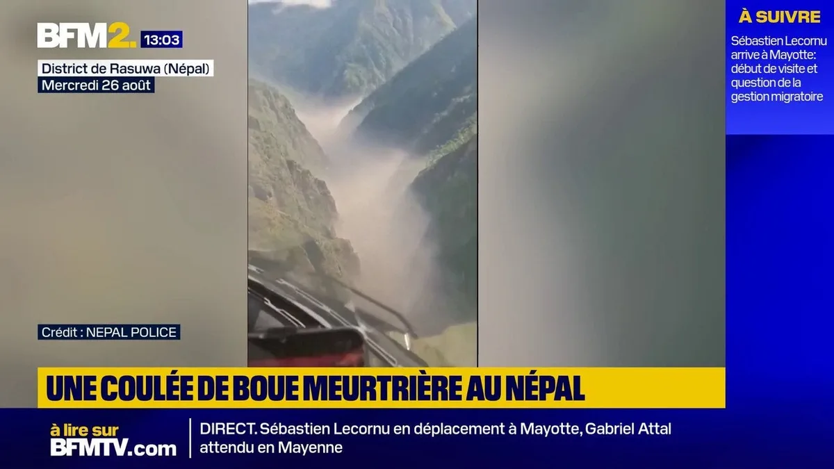 Des inondations massives font au moins huit morts au Népal, près de la frontière avec le Tibet