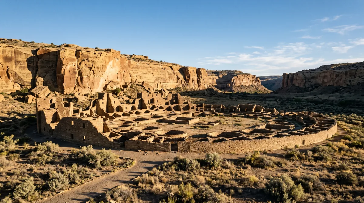 Uma cidade no deserto ligou grandes edifícios por estradas planejadas há mil anos, mesmo cercada por um ambiente difícil de atravessar