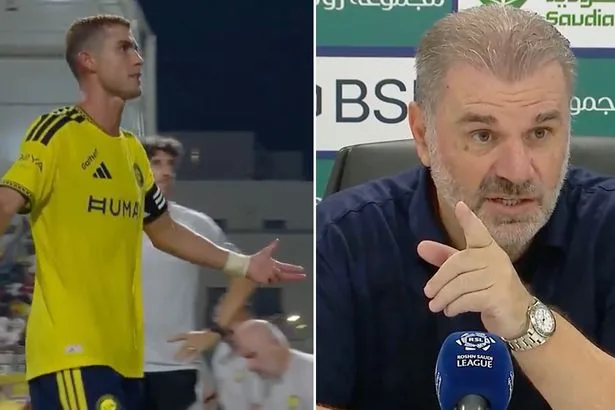 Ange Postecoglou shows Cristiano Ronaldo who's boss as icon hauled off after tantrum