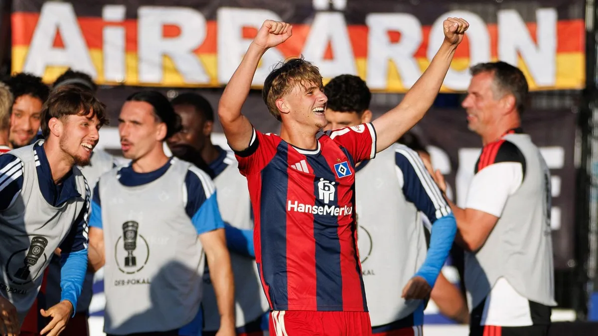 DFB-Pokal: 16-Jähriger trifft: HSV zieht in zweite Pokalrunde ein