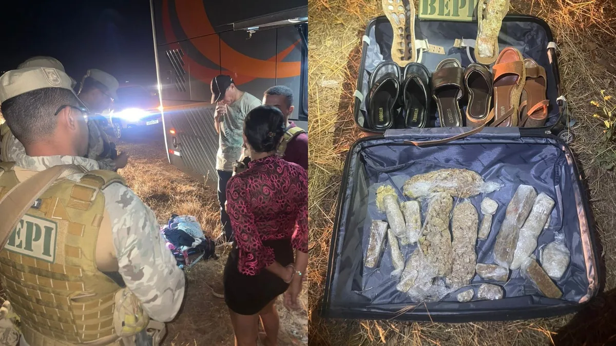 Mulher é presa com 10 kg de crack dentro de bagagem em ônibus na BR-316 no PI