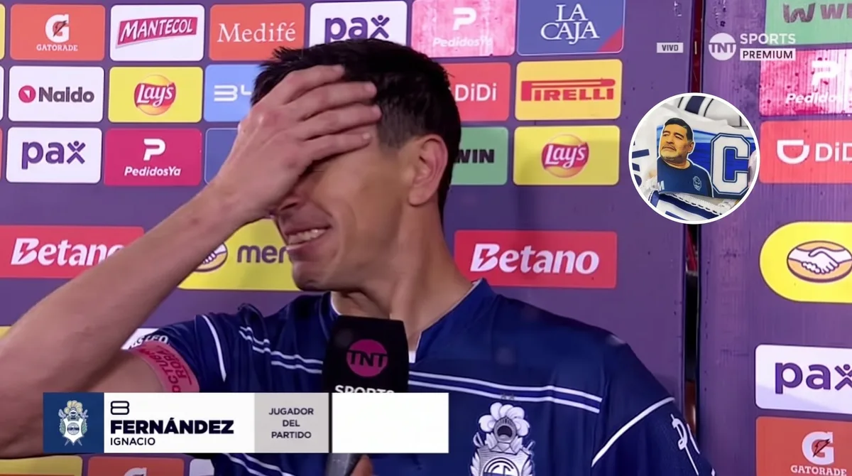 Nacho Fernández rompió en llanto al hablar de la cinta de capitán con la imagen de Maradona: “Me acompaña todos los partidos”