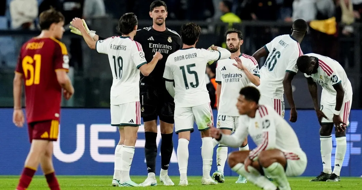 Increíble: los tres goles del Real Madrid en siete minutos para remontarle a la Roma