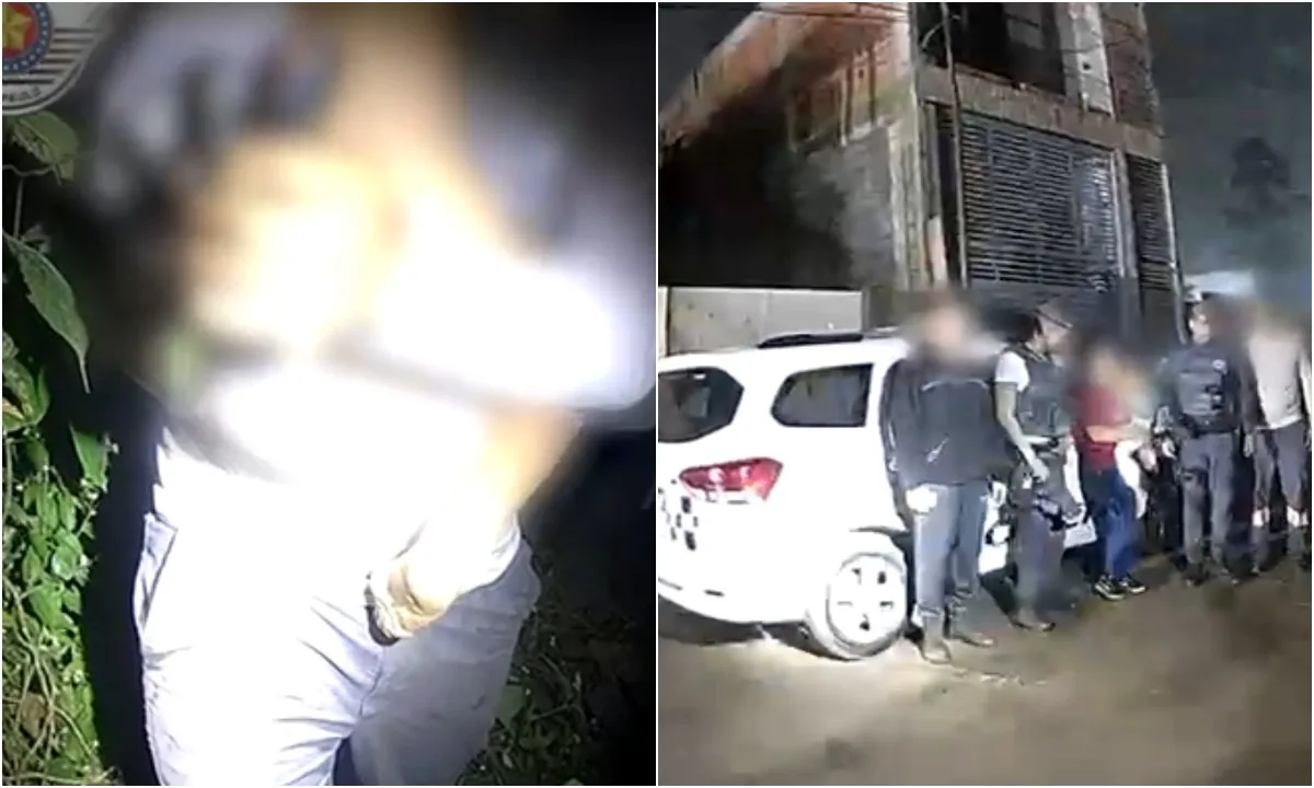 'Tá aqui, tá aqui': câmera de PM flagra momento em que criança de 6 anos é resgatada no meio de mata em SP