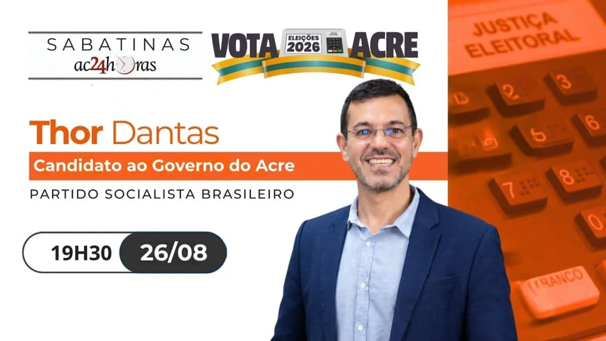 Thor Dantas é o entrevistado da sabatina do ac24horas desta quarta (26)