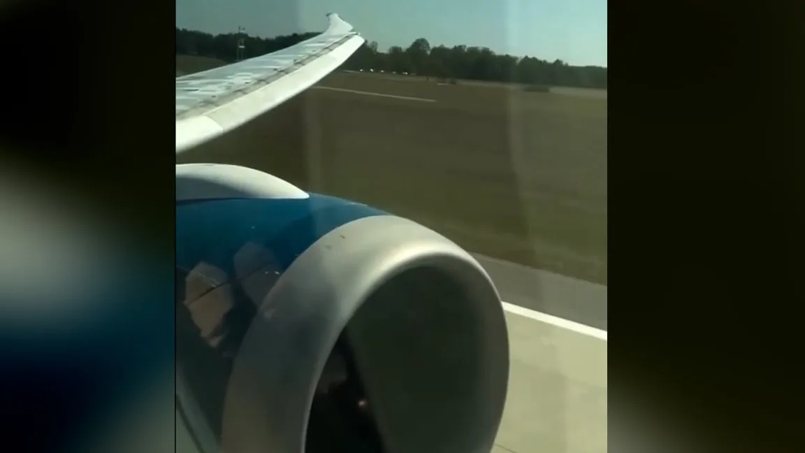 Passagier filmt aus der Kabine - Hier endet die Startbahn!