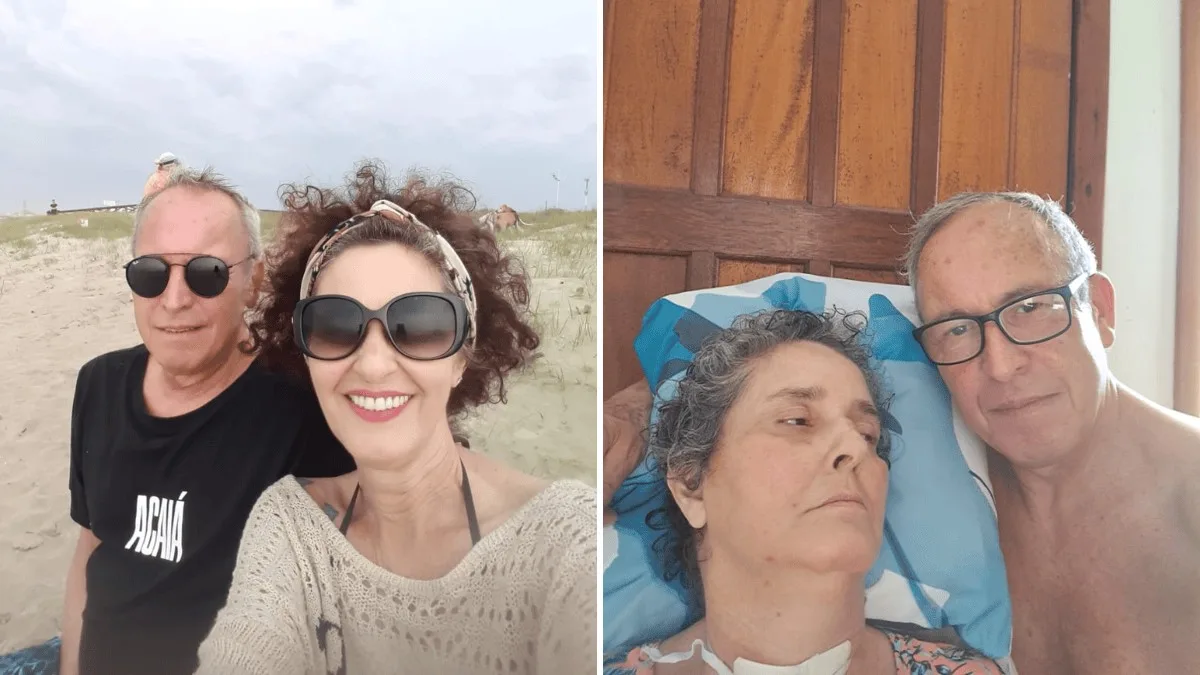 Mulher com mesma doença de Lito perde movimento e fala, e marido larga emprego para cuidar dela: 'minha esperança é que ela desperte'