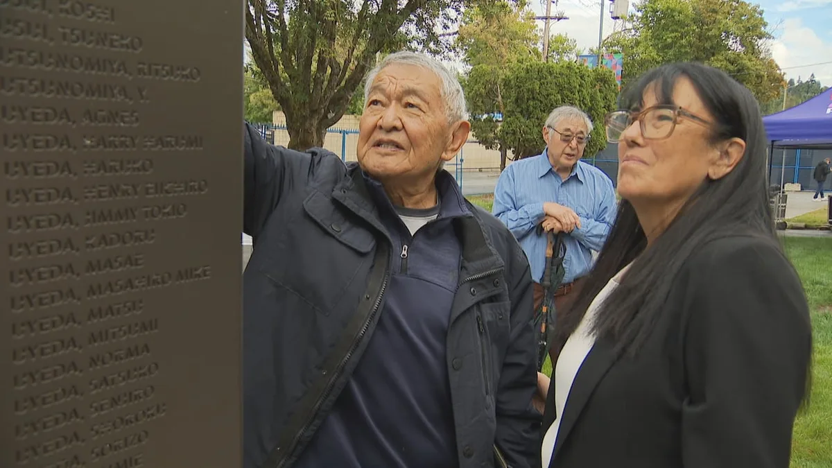 6,000 names etched in stone to memorialize Japanese people detained in Vancouver during WWII