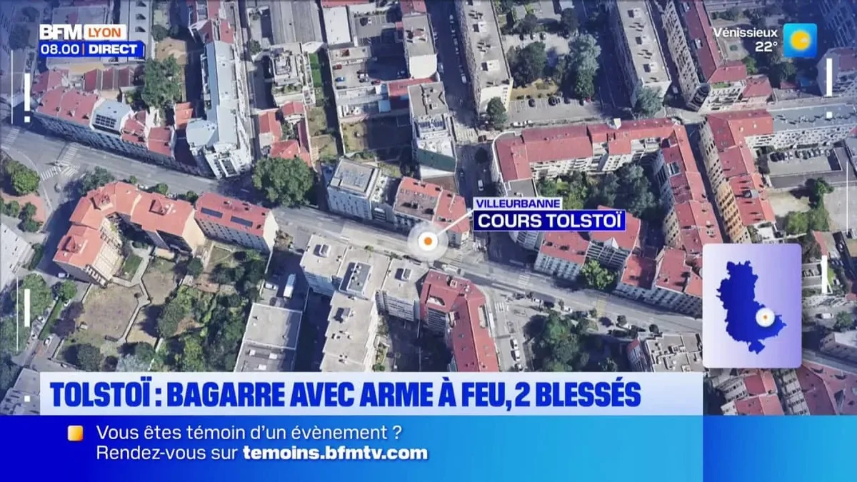 Deux blessés lors d'une bagarre avec arme à feu entre deux individus hier après-midi à Villeurbanne.