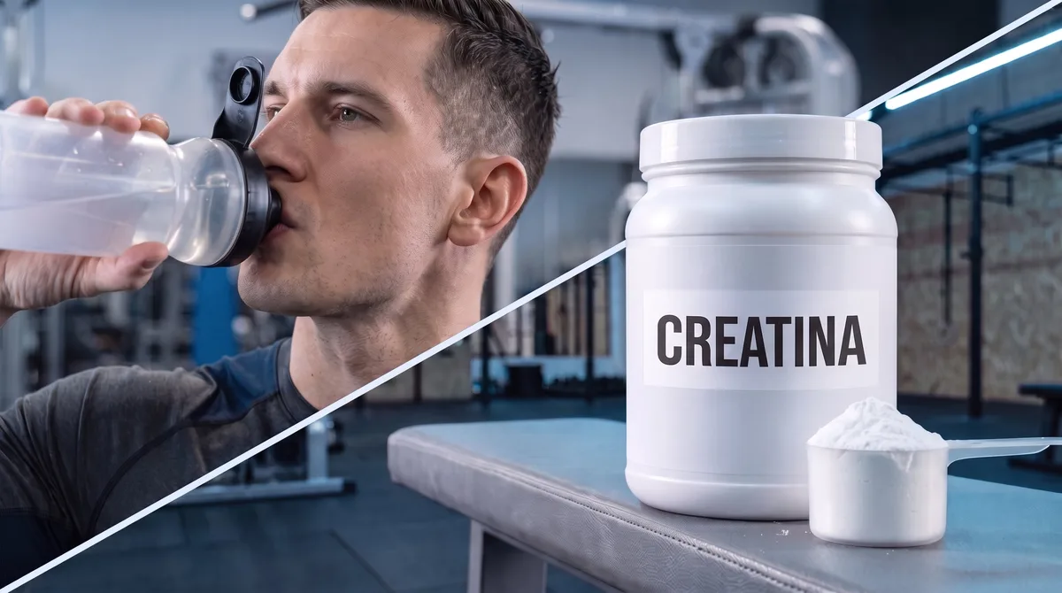 Agua y creatina: cuánta hay que tomar en cada etapa de suplementación, según una nutricionista