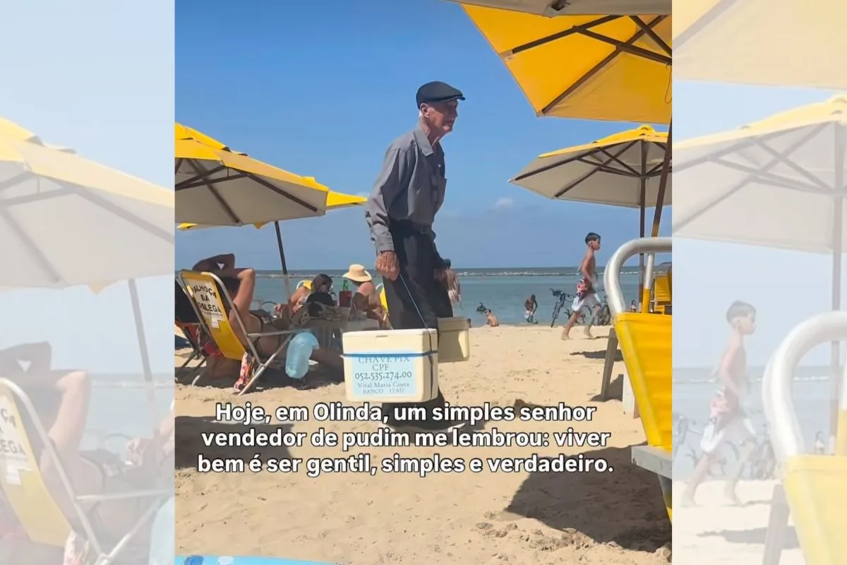 Idoso que vendia pudim na praia para pagar exames ganha ajuda coletiva