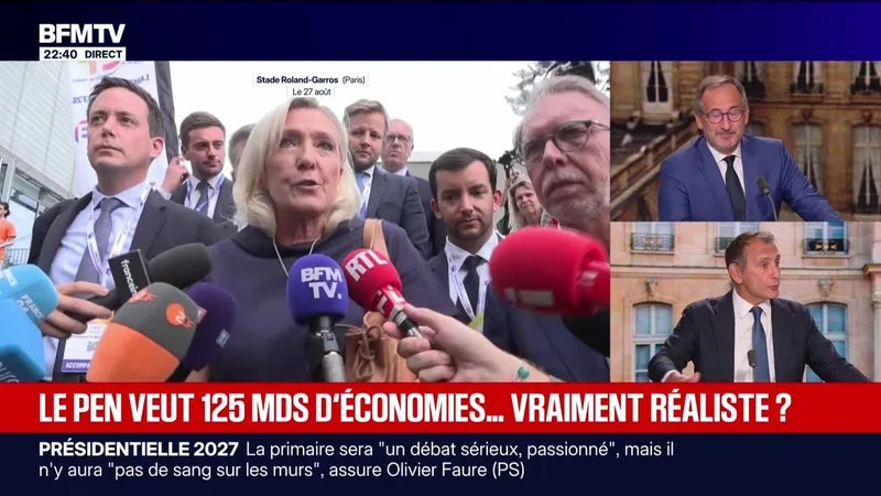 Le Pen veut 125 milliards d'économies... vraiment réaliste ? - 28/08