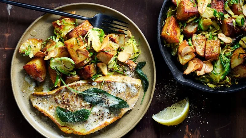Crispy hash meets buttery lemon fish – your new weeknight go-to