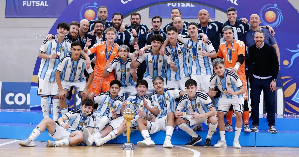 Argentina, tricampeón del Sudamericano Sub 17 de futsal: le ganó en el alargue a Brasil y estiró su corona
