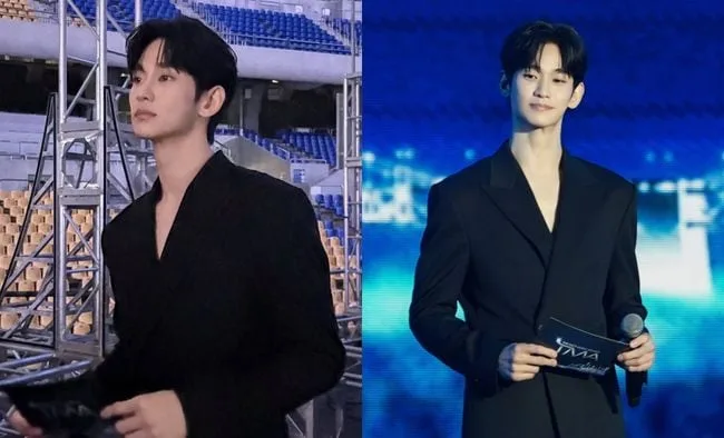 '국내 복귀' 김수현, 마음고생 심했나..야윈 얼굴로 '미소'[Oh!쎈 이슈]