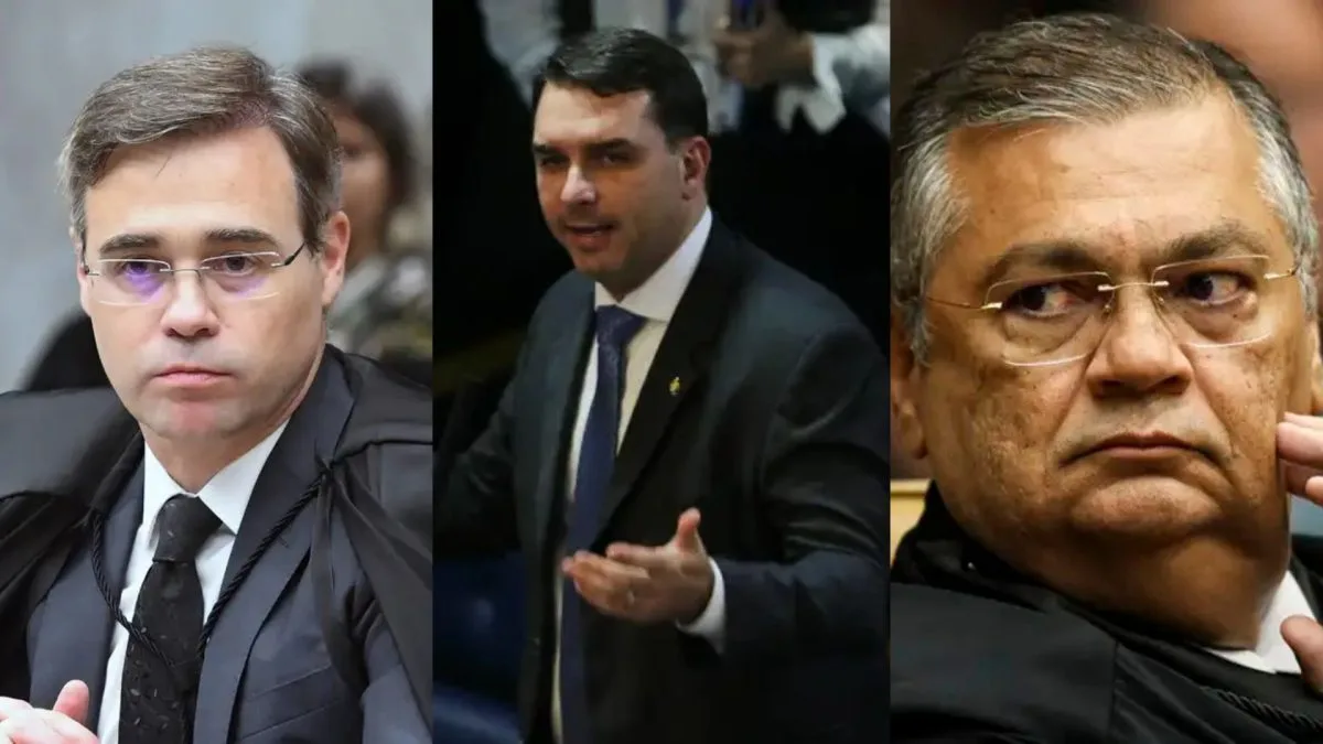 Flávio Bolsonaro teve defesa fazendo 4 pedidos seguidos para caso ‘Dark Horse’ ficar com Mendonça, enquanto Dino assumiu parte sobre emendas e autorizou operação contra 29 pessoas