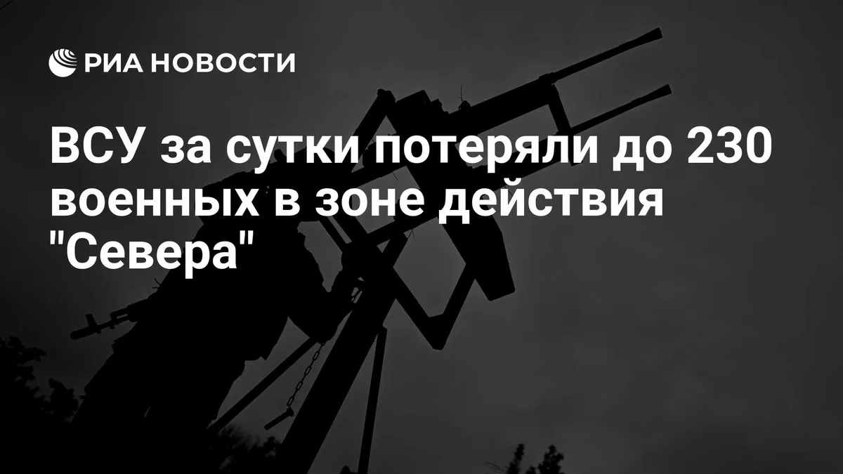 ВСУ за сутки потеряли до 230 военных в зоне действия "Севера"