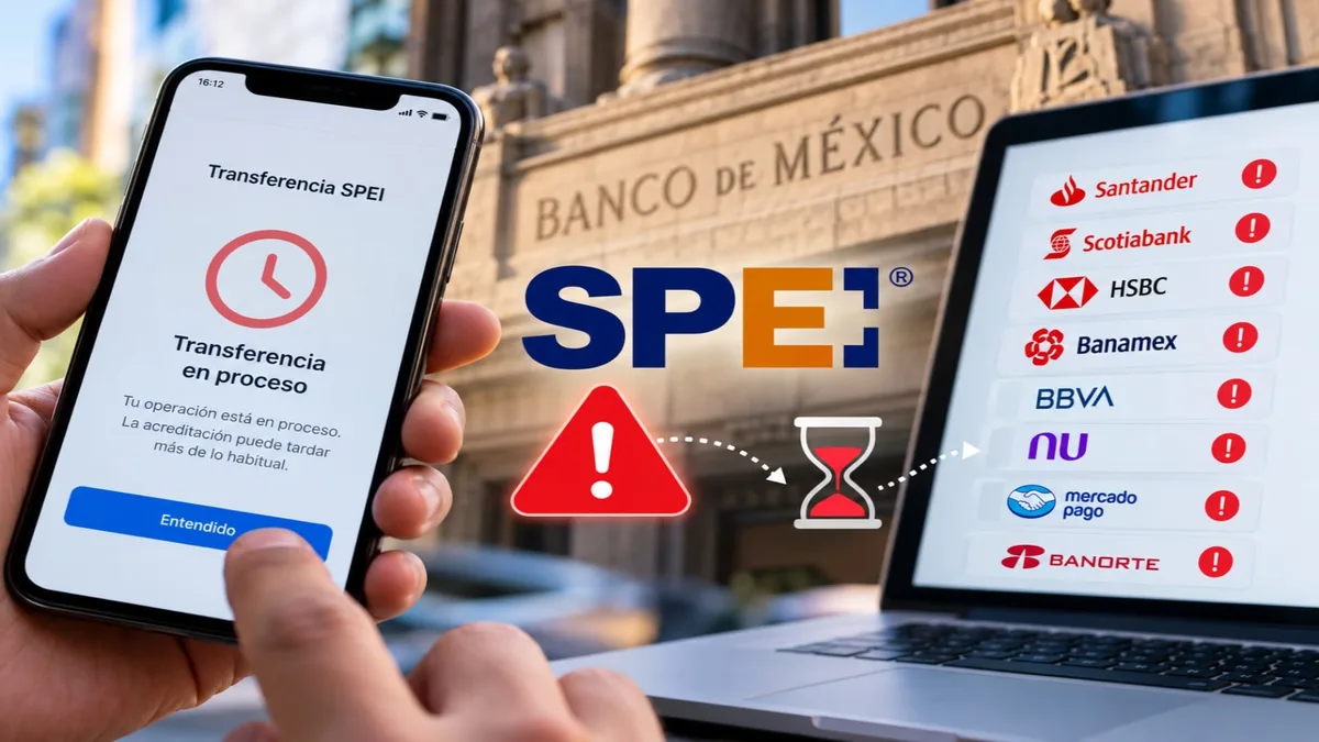 SPEI presenta retrasos en México: qué bancos reportan fallas y cuándo llegará tu transferencia