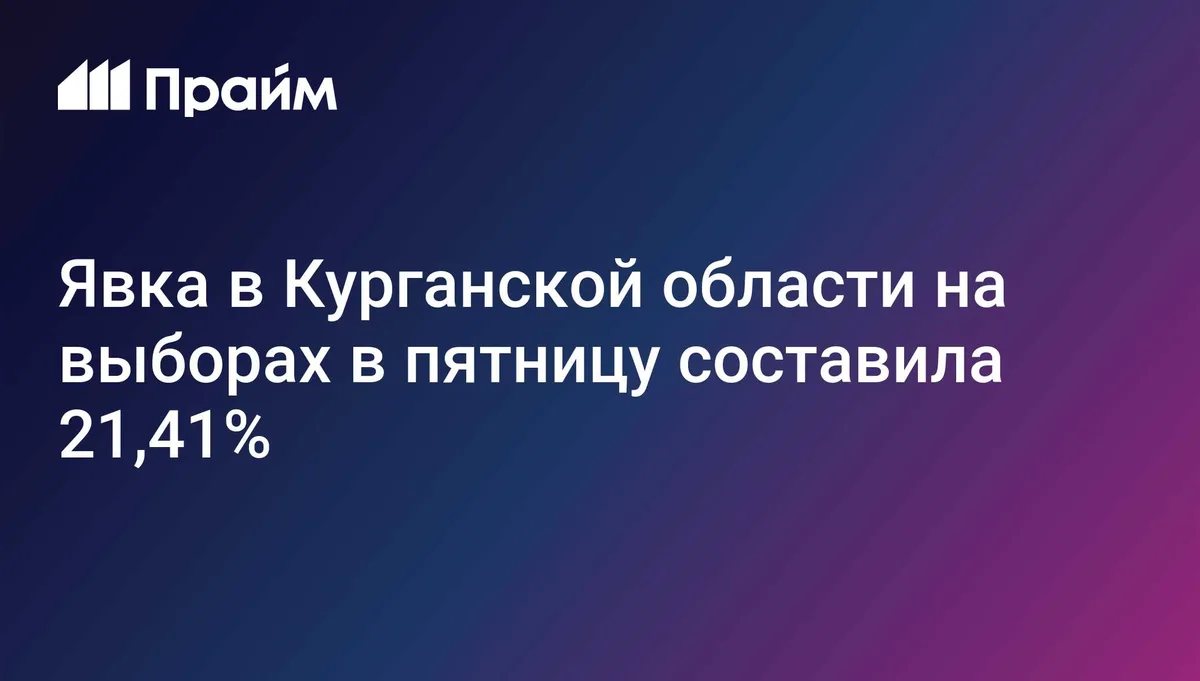 Явка в Курганской области на выборах в пятницу составила 21,41%