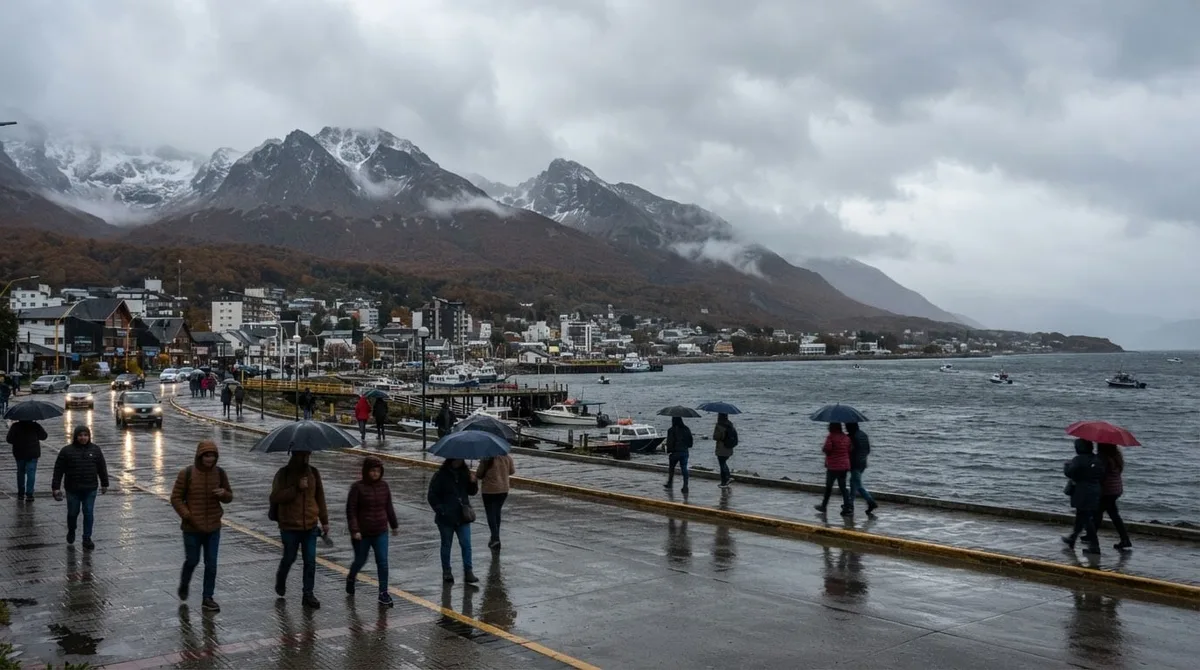 Clima en Tierra del Fuego hoy miércoles 23 de septiembre: lluvia ligera y frío intenso
