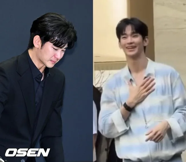 펑펑 울던 김수현, 되찾은 웃음…오늘(23일) 사생활 논란 후 첫 공식석상 [Oh!쎈 이슈]