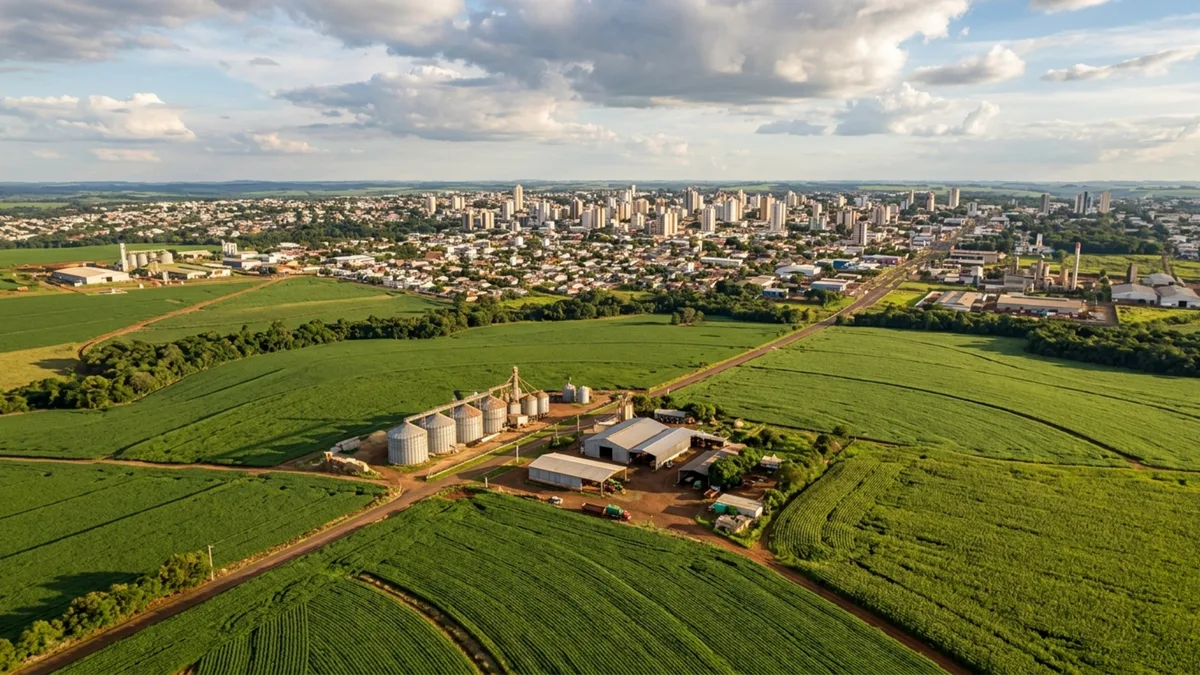 Há 12 anos seguidos, esta cidade registra a maior produção agropecuária do Paraná e chegou a R$ 4,72 bilhões em um único ano