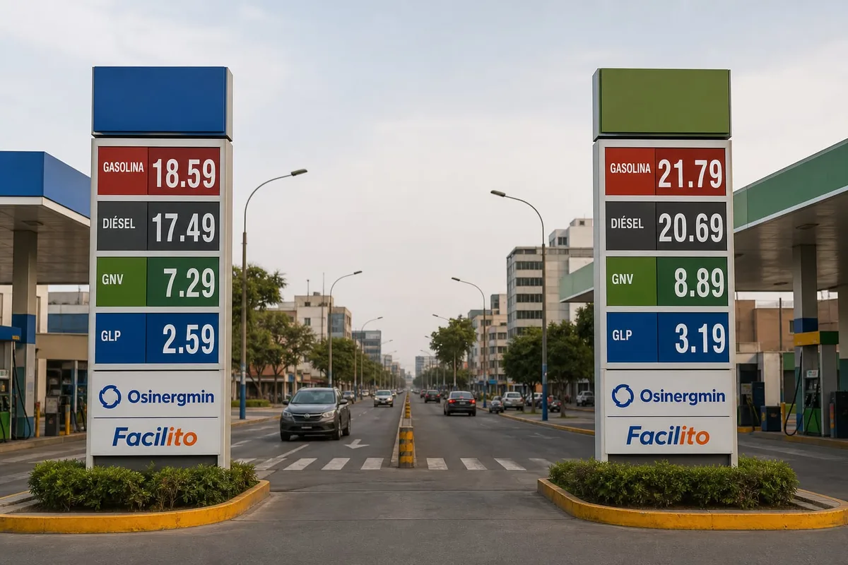 Precios de gasolina, diésel, GNV y GLP en Perú para este viernes 18 de septiembre de 2026