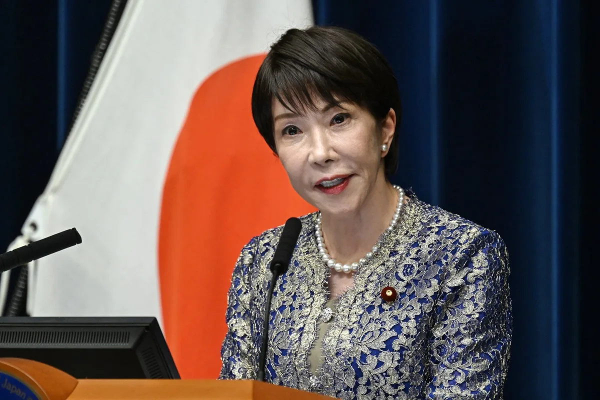 Japan's Takaichi says chores and makeup add hours to her workday, sparking debate on gender roles
