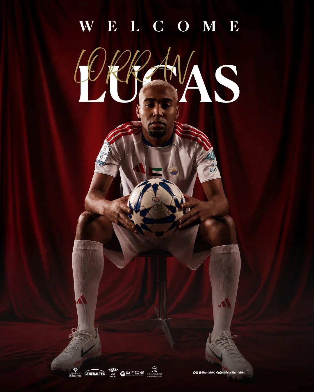 Sharjah FC anuncia Lorran, agora ex-Flamengo; clube carioca mantém 30%