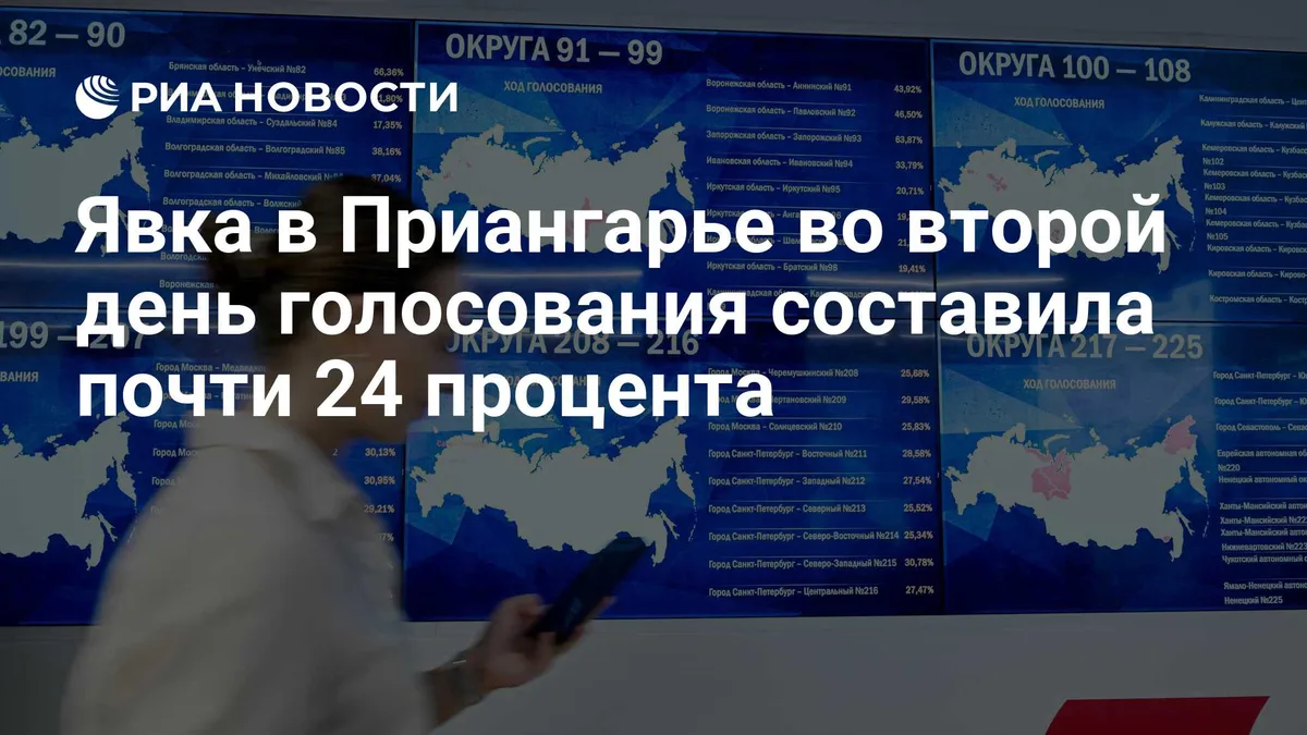 Явка в Приангарье во второй день голосования составила почти 24 процента