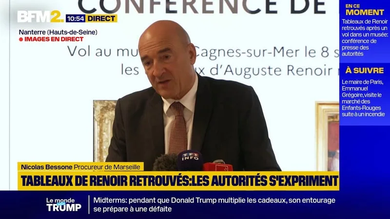 Les deux tableaux de Renoir retrouvés présentent des "dégradations", confirme le procureur de Marseille