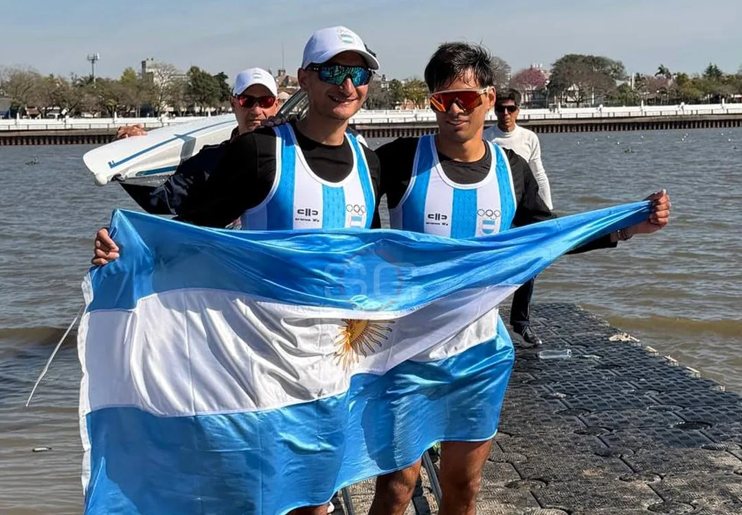 Argentina sumó un oro en remo Santa Fe: Rodrigo Enríquez y Santiago Menin se quedaron con el doble peso ligero