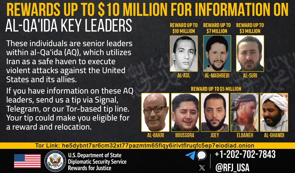 25년 지났지만, 쫓는다…미 정부, ‘9·11 테러’ 알카에다 지도자 8인에 거액 현상금