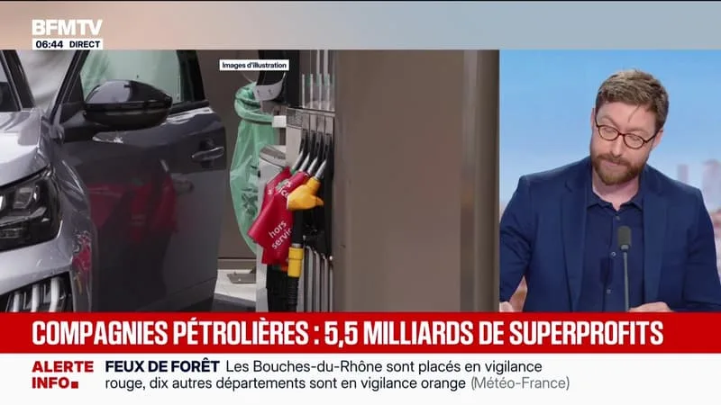 BFM Conso : Compagnies pétrolières, 5,5 milliards de superprofits - 18/08