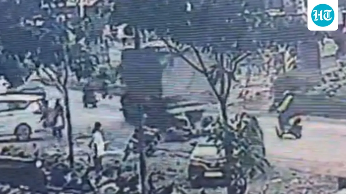 Pune boy, 11, dies under truck wheels after bike skids on broken road; CCTV captures crash