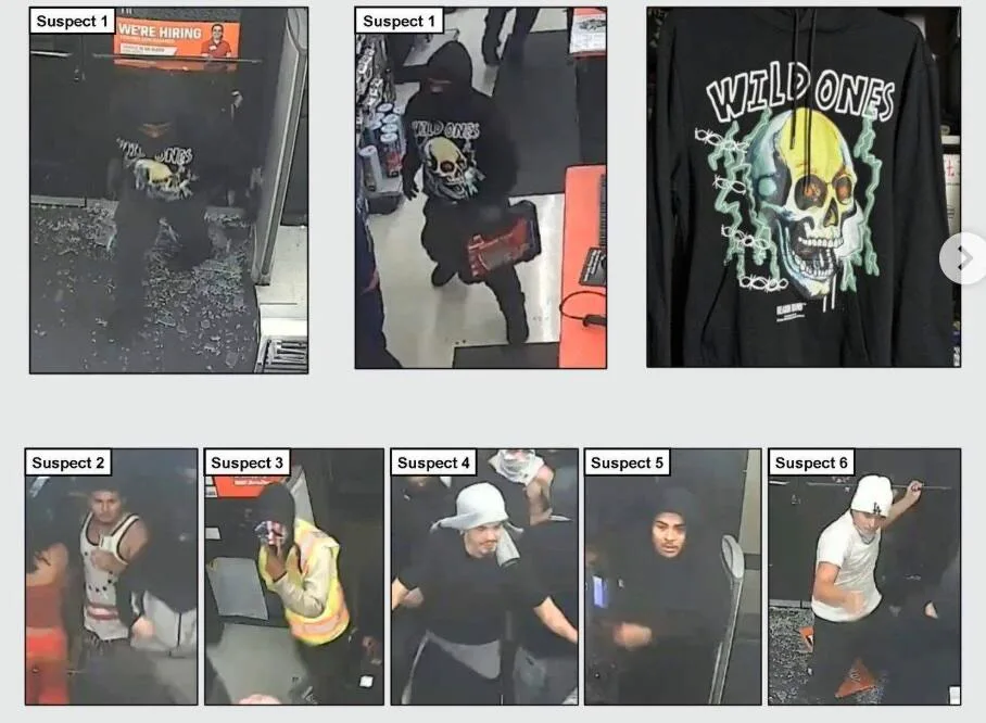 Sheriff posts photos of 27 suspected of ransacking AutoZone during East L.A. street takeovers