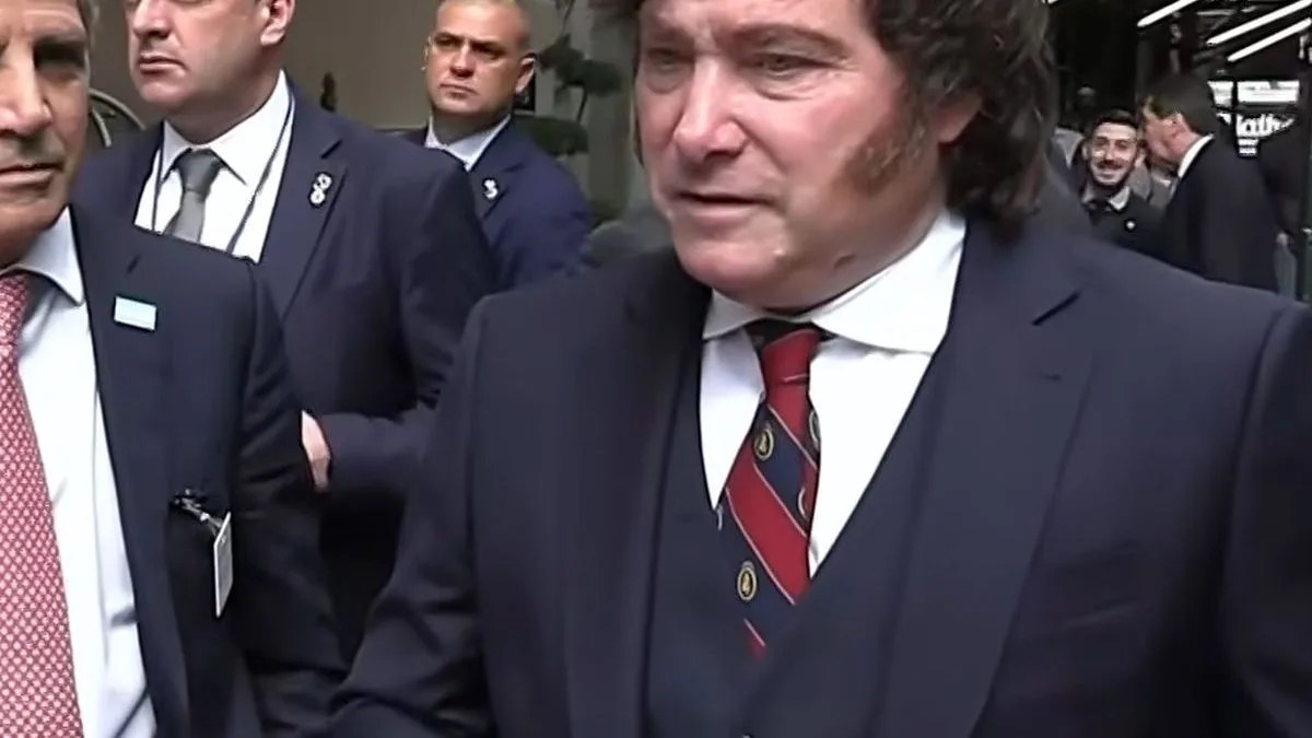 La particular corbata que eligió Javier Milei para su discurso ante la ONU y el homenaje a Adam Smith
