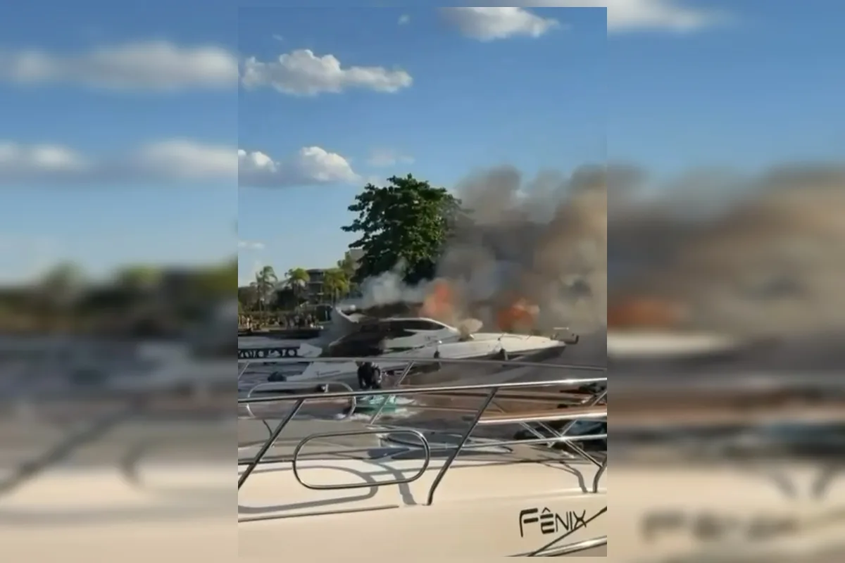 Marinha investigará causas de incêndio em lancha no Lago Paranoá