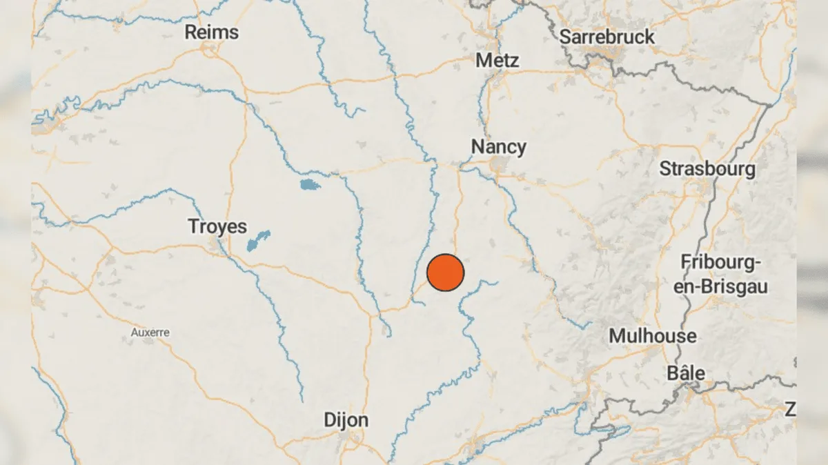 Un séisme de magnitude 3,7 enregistré jeudi soir dans les Vosges, ressenti jusqu'en Haute-Saône