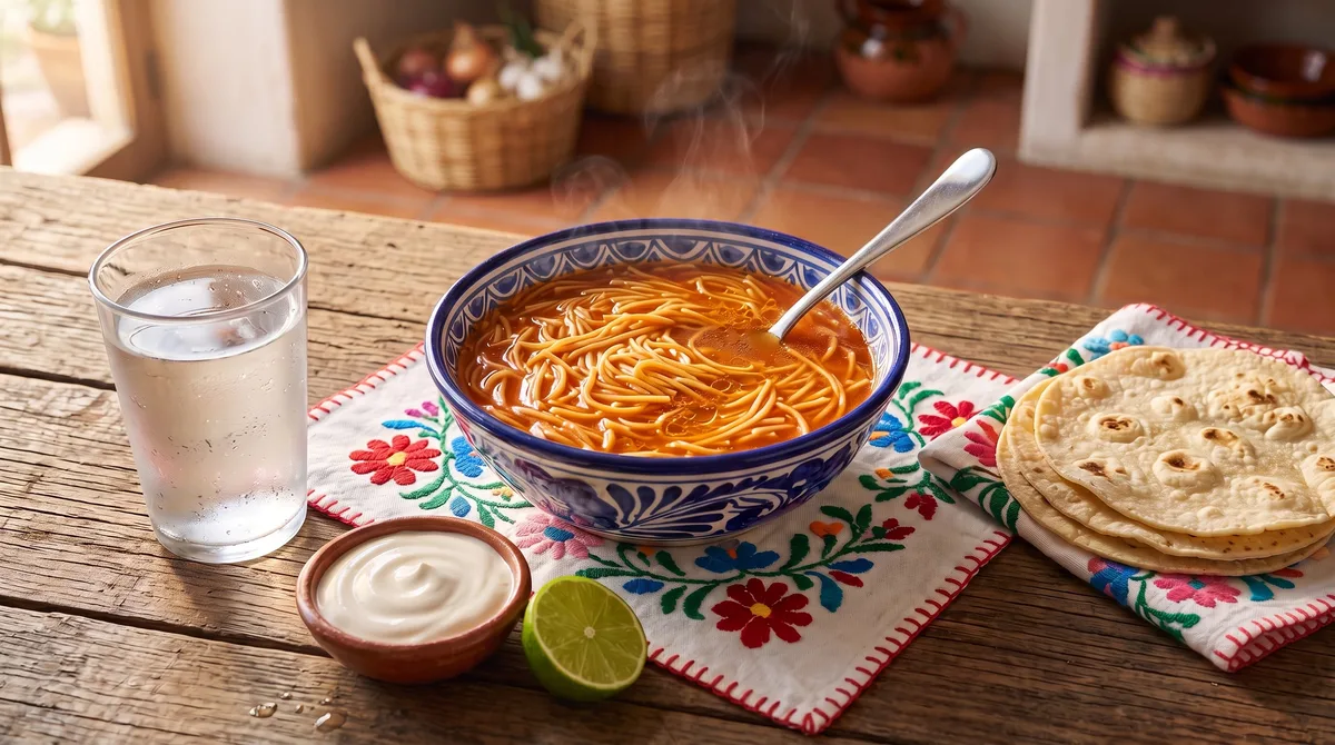 Sopa de fideo sequita o caldosa con su buena cucharada de crema: receta clásica de la infancia que te alegra el día