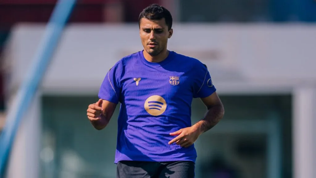 Rodri ya se entrena con los colores del Barcelona