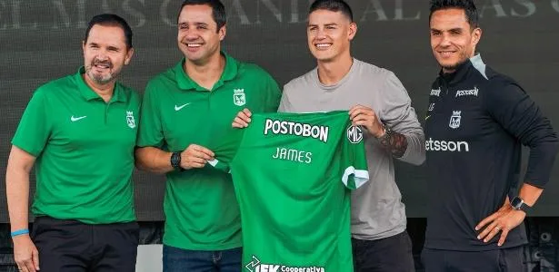 'Mexeu comigo', diz James Rodríguez em apresentação em time da Colômbia