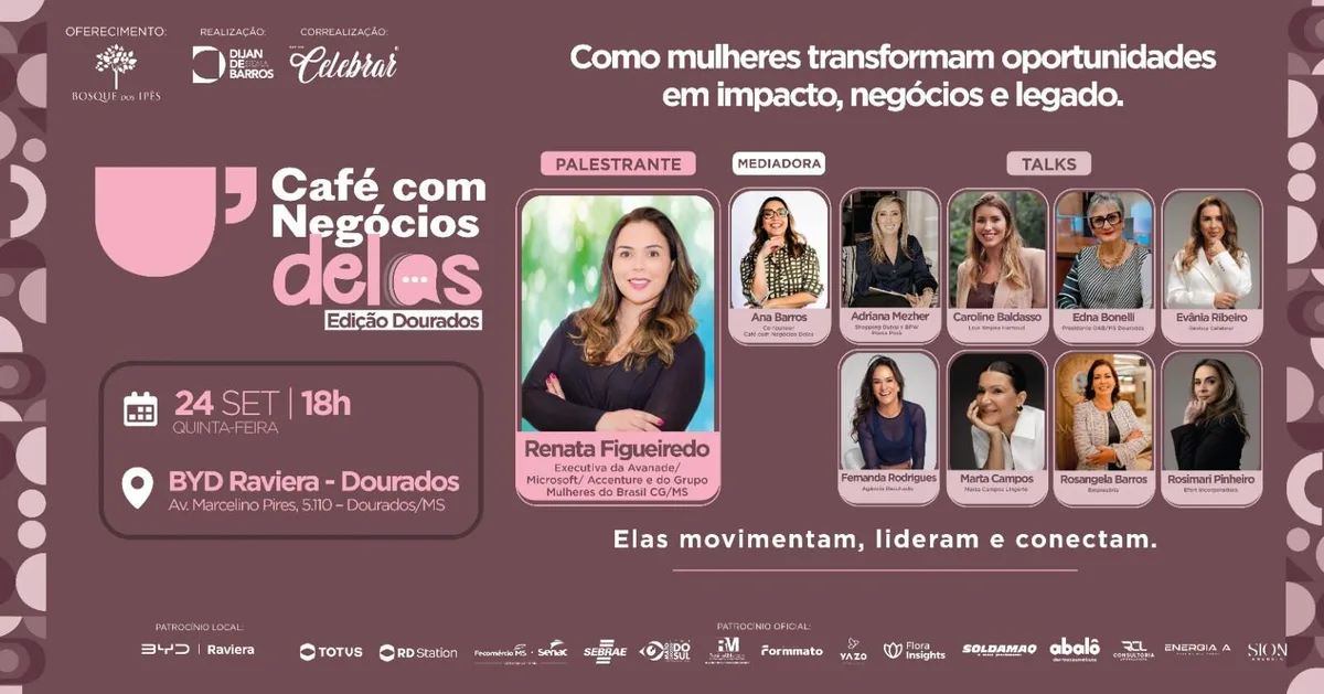Café com Negócios Delas reúne empresárias para debater liderança em Dourados