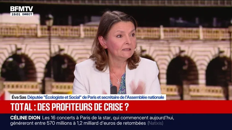 Prix des carburants: "Total se fait de la marge sur le dos des Français", affirme Éva Sas, députée Écologiste et social de Paris