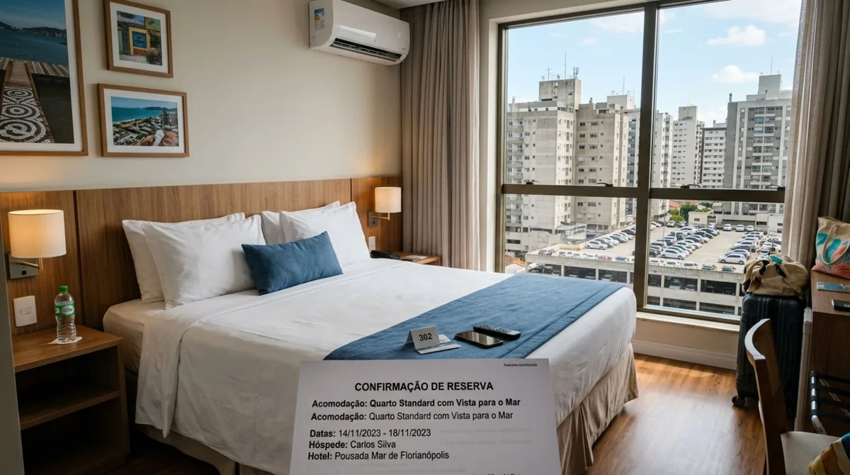 Casal chega ao hotel reservado meses antes e descobre que o quarto com vista para o mar não existe mais